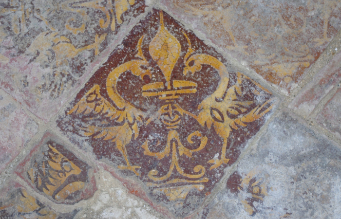 Carrelage de sol de l'Eglise